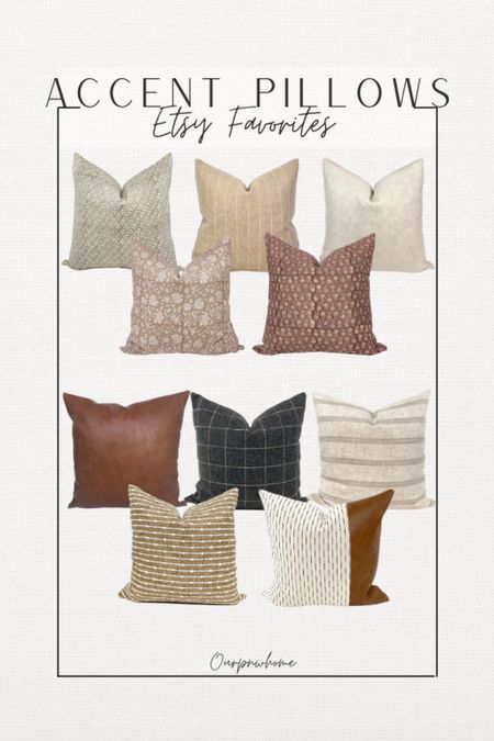 Latest accent pillow Etsy finds!

Neutral throw pillows, striped pillows, faux leather pillows, plaid pillows, floral pillows, patterned pillows 

#LTKhome #LTKstyletip #LTKunder100