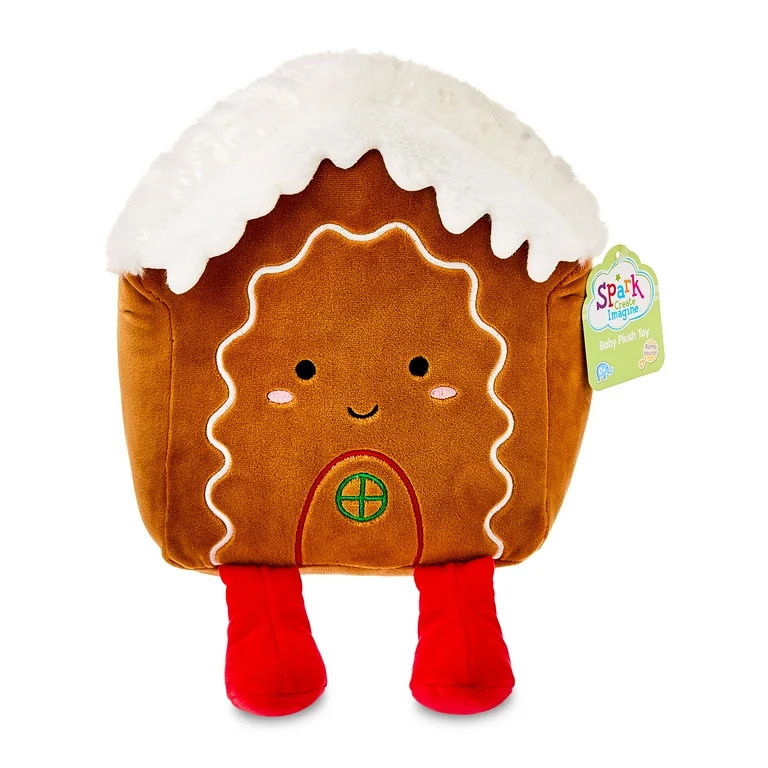 Spark.Create.Imagine. Holiday Plush Gingerbread House Baby Toy, Brown, Infant - Walmart.com | Walmart (US)