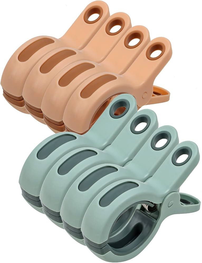 Beach Towel Clips for Beach Chairs, 8 Pcs Towel Clips for Beach Chairs Cruise, Plastic Large Clot... | Amazon (US)