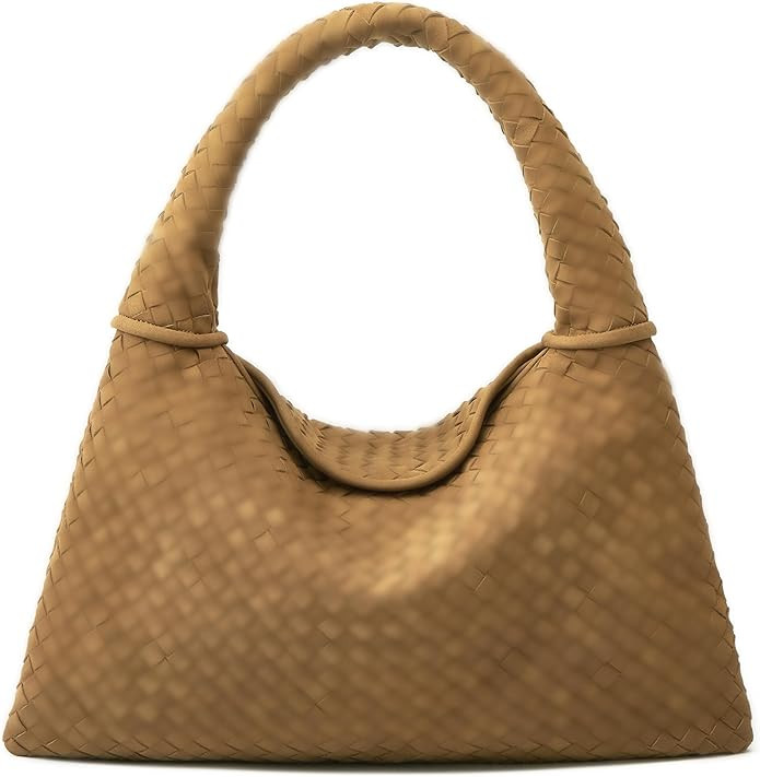 Suede Woven Hobo Bags Purses for Women Woven Leather Bag Vintage Tote Bag Retro Handbag Satchel 2... | Amazon (US)