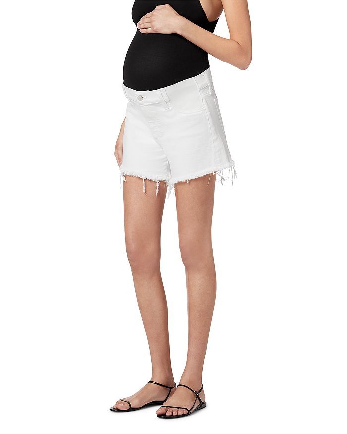 Maternity The Ozzie 4" Denim Shorts in White | Bloomingdale's (US)