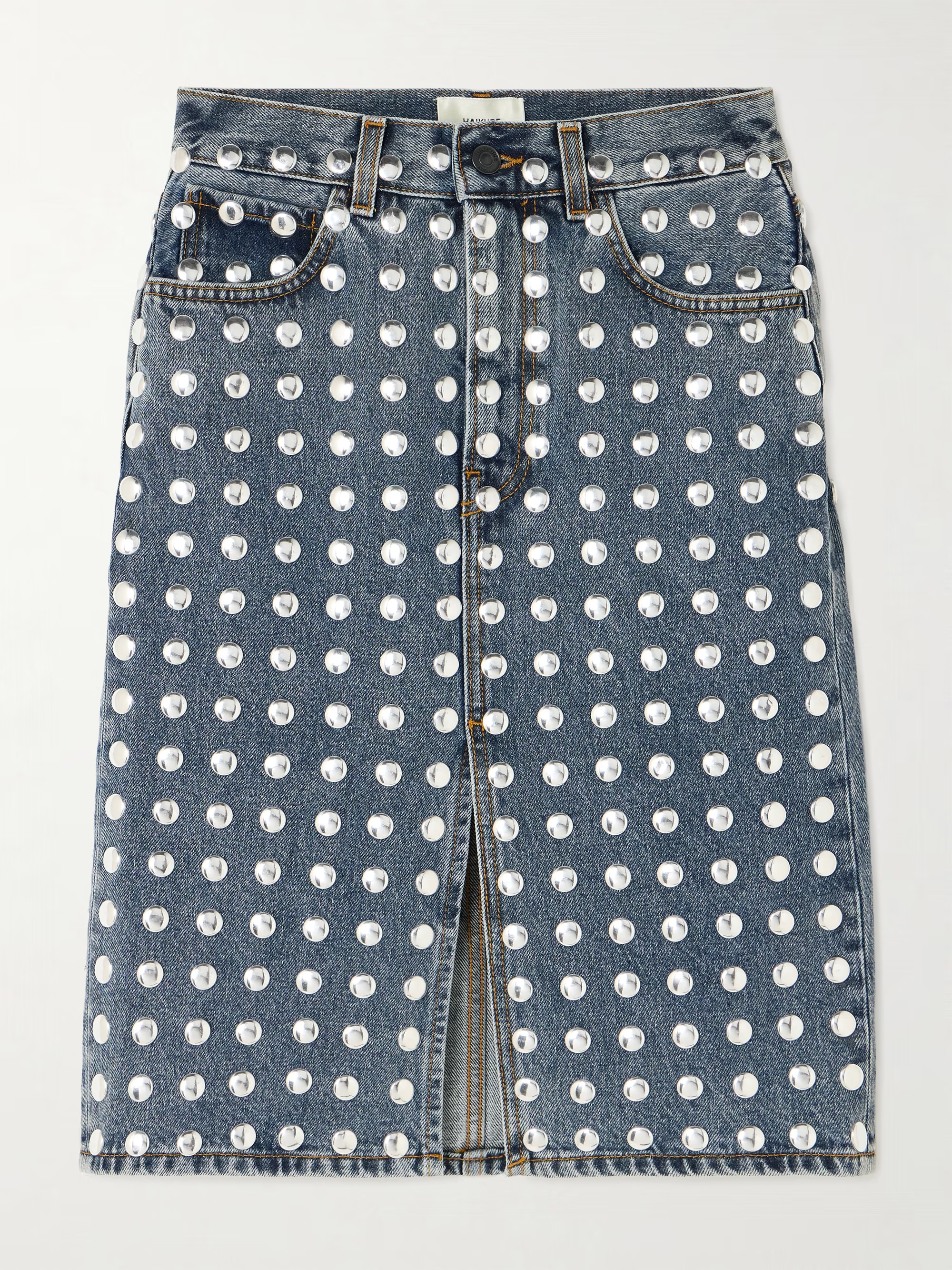 Studded denim skirt | NET-A-PORTER (UK & EU)