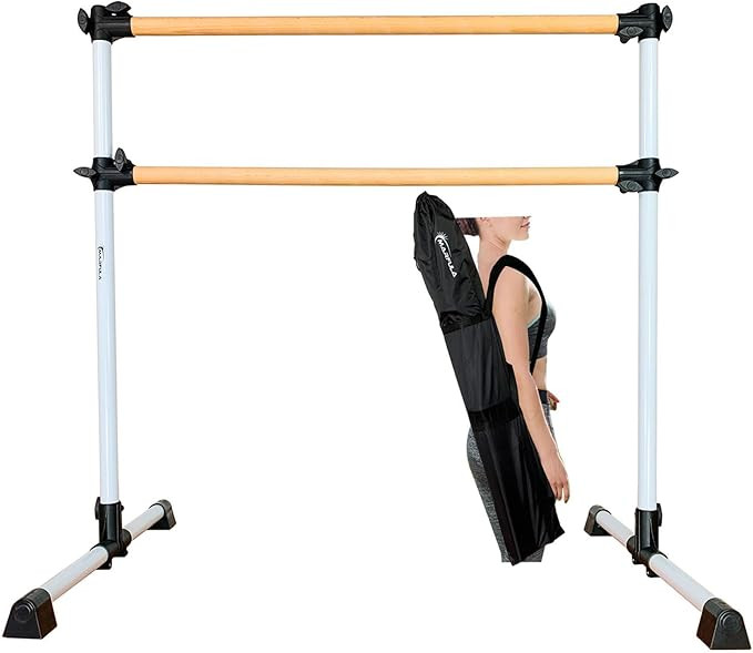 MARFULA 4 Ft Portable Wood Ballet Barre Ballet Bar Dance Barre Freestanding with Carry Bag | Amazon (US)