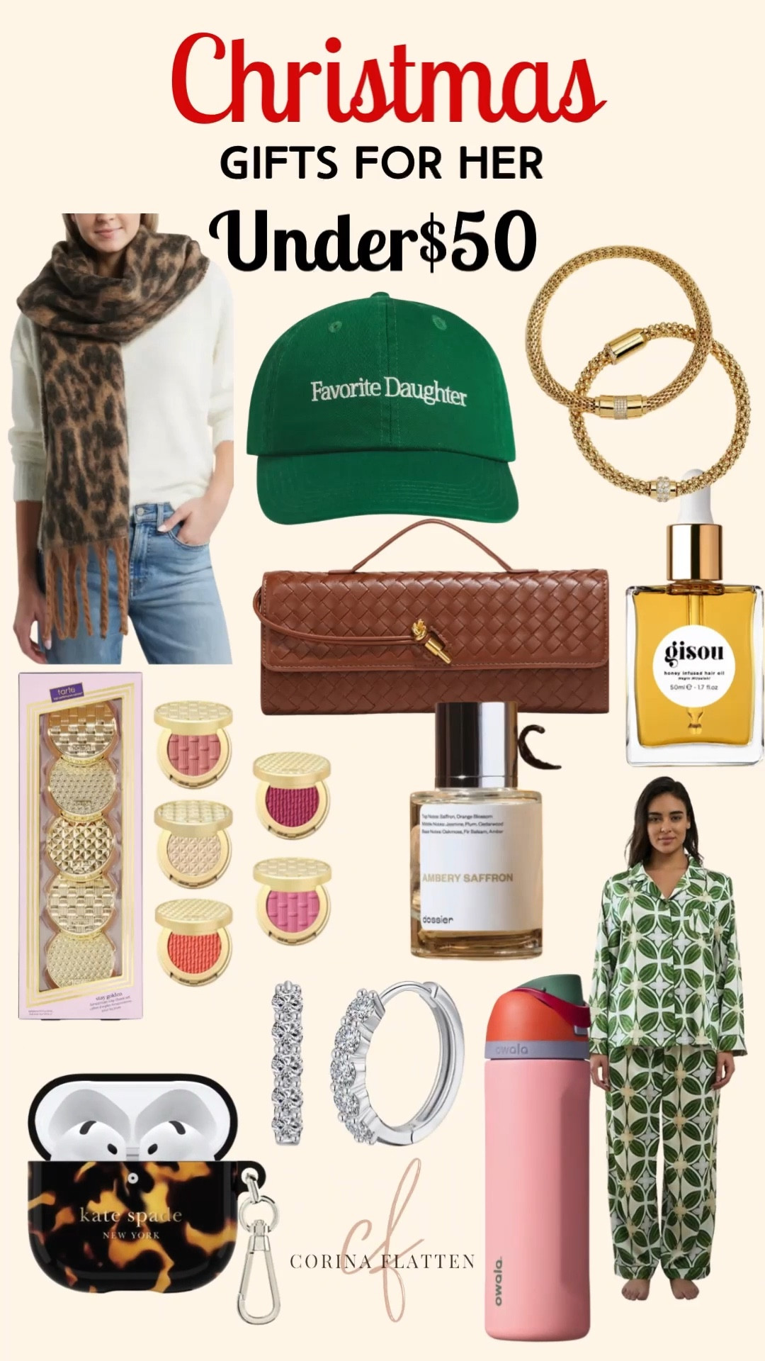 Fun pjs, trendy purse, Tarte makeup, scarf, jewelry, hat, water bottle, owala, Perfume

#LTKGiftGuide #LTKCyberWeek