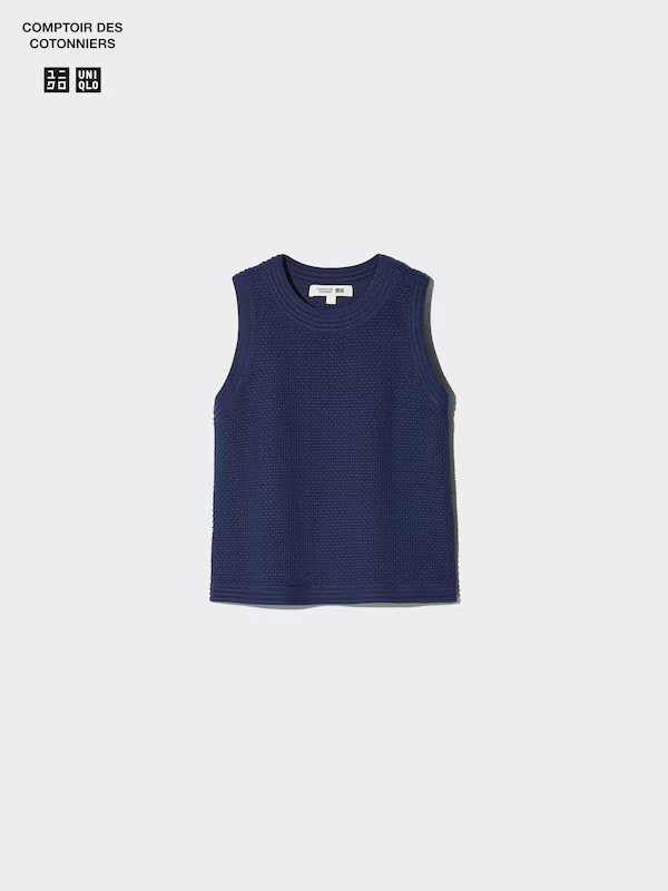 Cotton Popcorn Short Jumper (Sleeveless) | UNIQLO (UK)