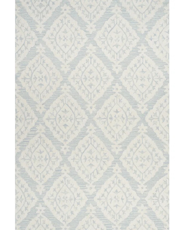 Anik Wool Light Hand-Tufted Wool Blue/Gray Area Rug | Wayfair North America