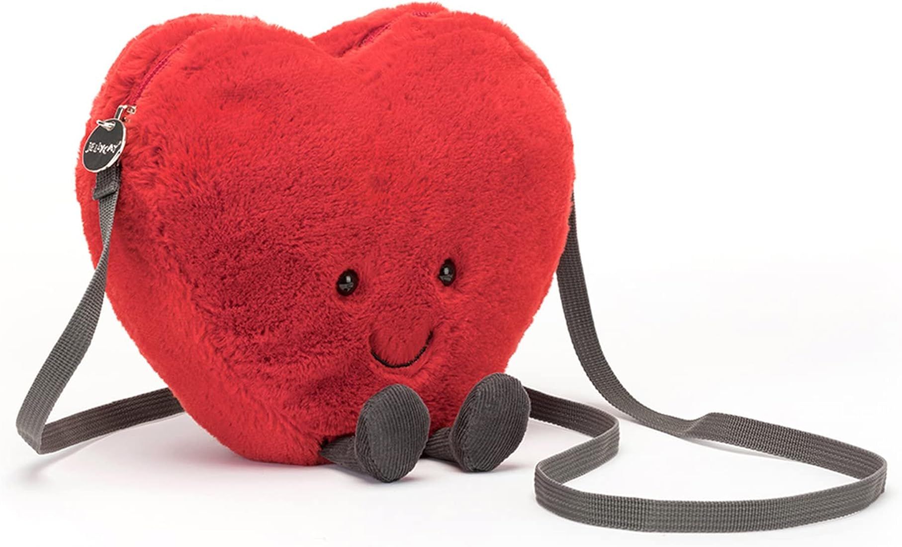 Jellycat Amuseable Heart Plush Bag Crossbody Purse with Zip Top | Valentines Day Gifts for Girls | Amazon (US)