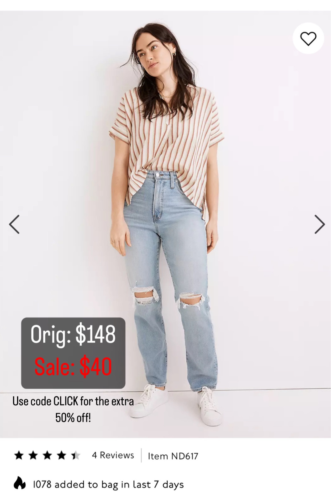 Madewell Curvy Light wash Destroyed Jeans on major sale! I ordered a 26 regular. Use code CLICK for the extra 50% off  

#LTKsalealert #LTKcurves #LTKGiftGuide