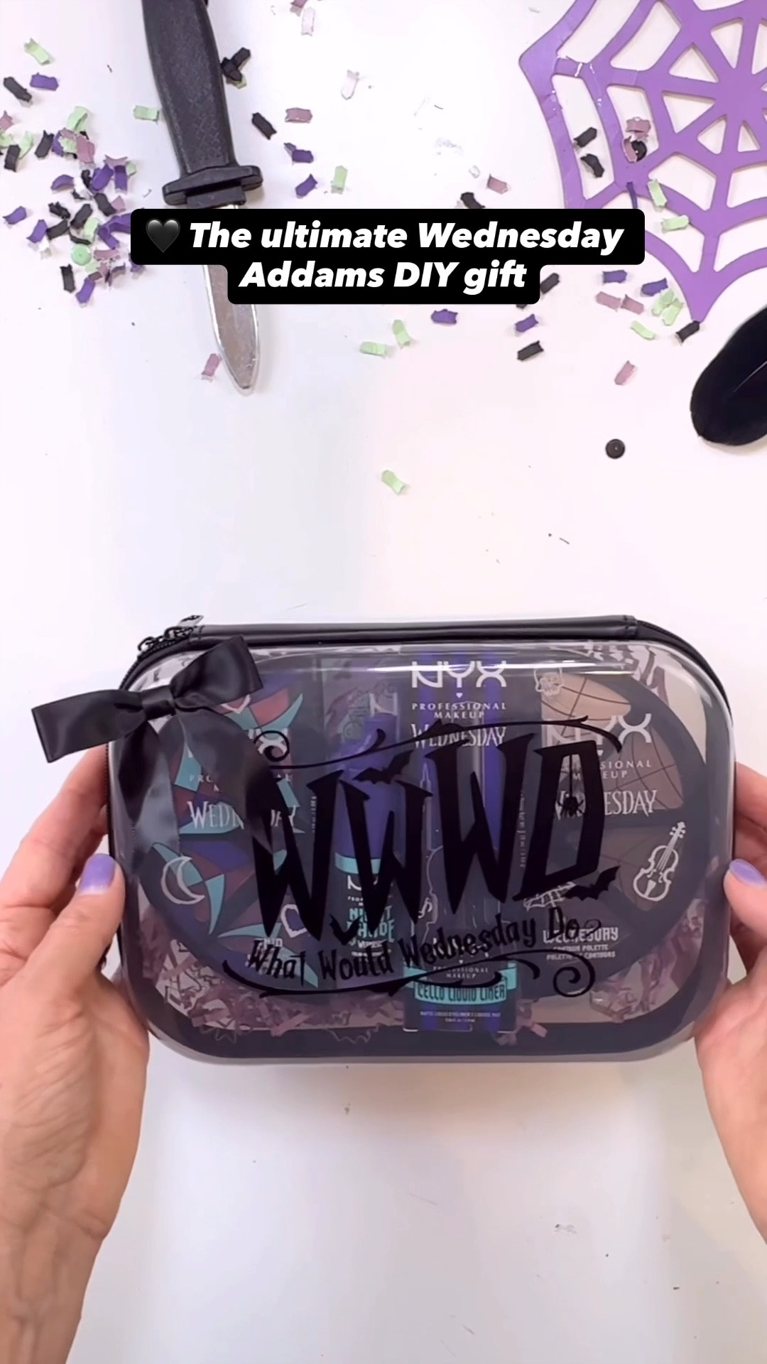 🖤 What would Wednesday do? Probably this…
I used Cricut vinyl to turn a black hard sided pencil case into a Wednesday Addams pouch—adding “W.W.W.D” (What Would Wednesday Do?) on the front and filling it with the new Nyx Wednesday collection inside.

With Season 2 back on Netflix, it’s the perfect dark + moody DIY gift idea for every Wednesday fan —sharp eyeliner, darker moods, and a touch of DIY rebellion.
Would she approve? Probably not. But you’ll want one anyway. #WednesdayAddams #WednesdayNetflix #NyxWednesday #DIYGiftIdeas #ltkgifts#CricutDIY #WednesdaySeason2

#LTKBeauty #LTKSeasonal #LTKParties