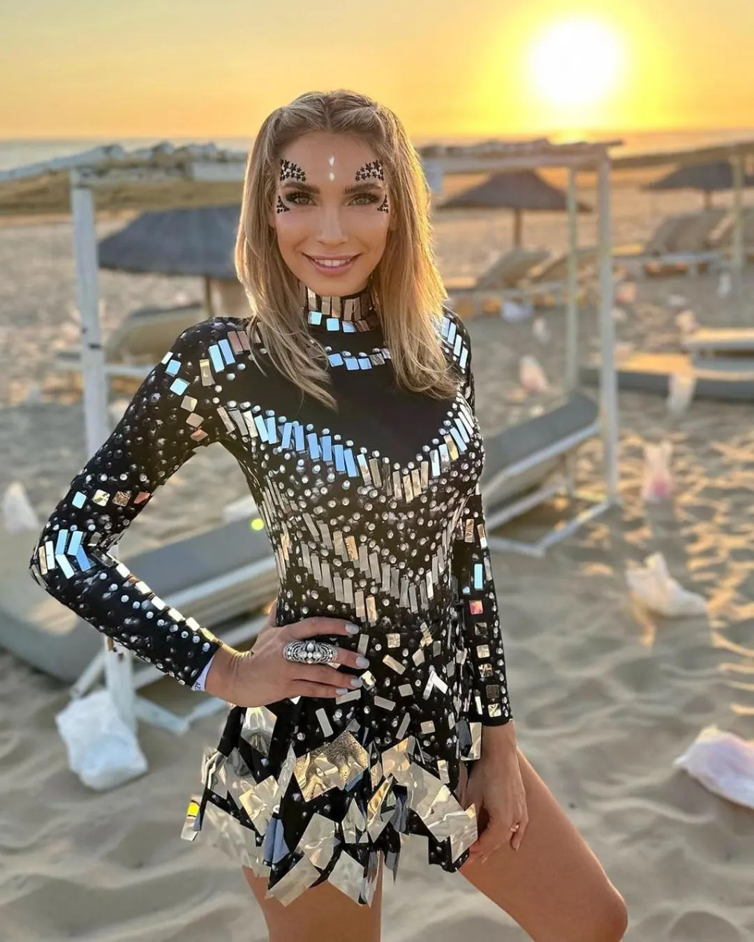 Silver Mirrors Dress / Burning Man Outfit / Festival Outfit / Rave Outfit / Sequined Dress / Coac... | Etsy (US)