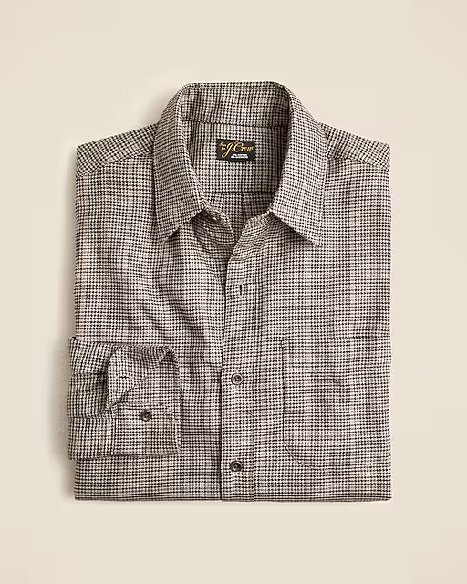Cotton-cashmere blend shirt in check | J. Crew US