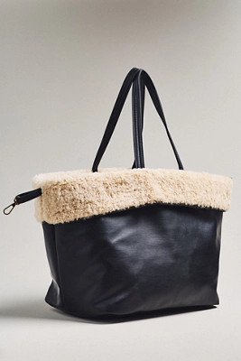 Reversible Sherpa Fleece Tote | Anthropologie (US)