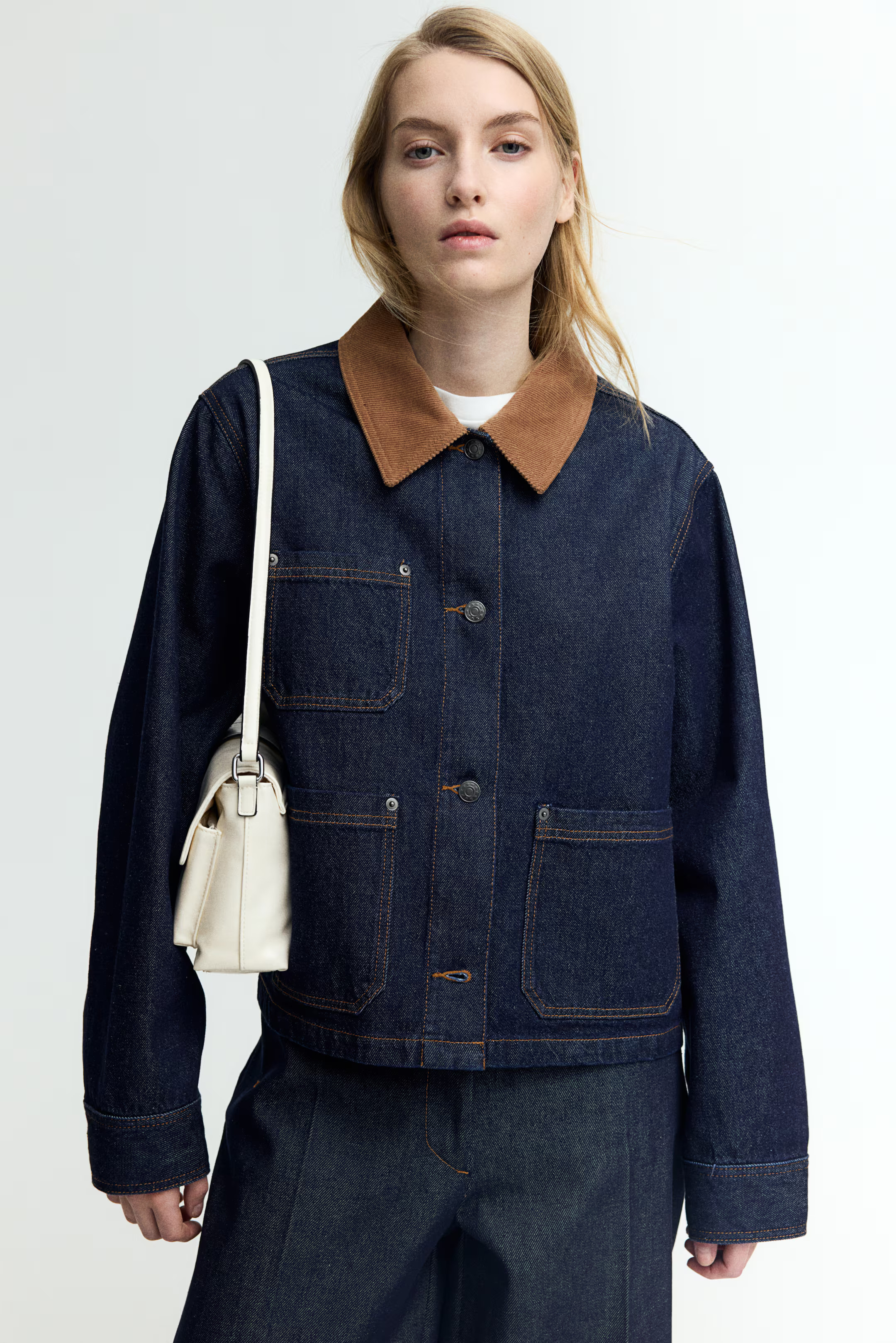 Corduroy-collar denim jacket | H&M (UK, MY, IN, SG, PH, TW, HK)