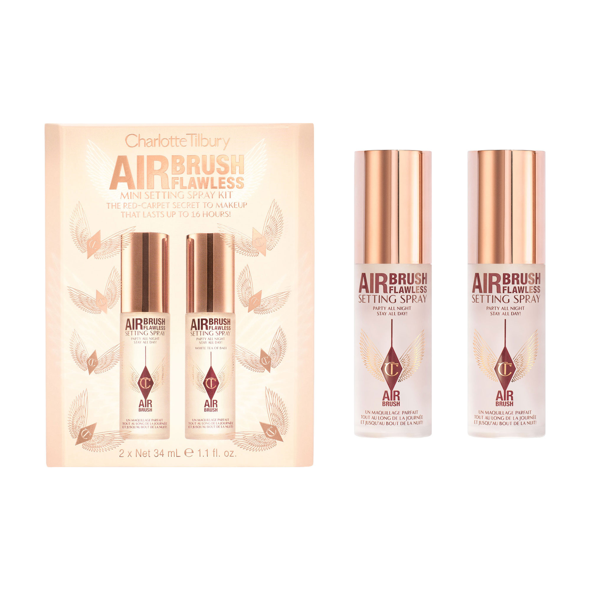 CHARLOTTE TILBURY Worth €44 Airbrush Flawless Mini Setting Spray Gift Set - No Colour | Brown Thomas (IE)