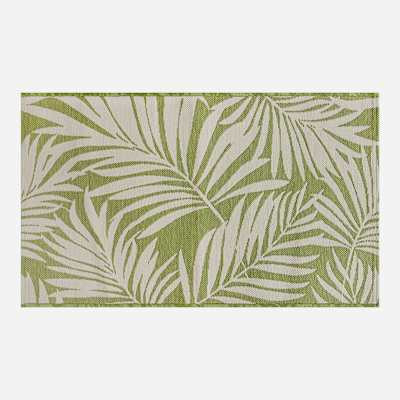 Green Fern Tapestry Outdoor Accent Rug, 27x45 | At Home