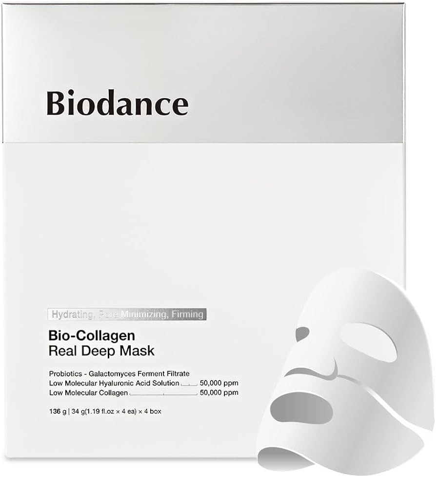BIODANCE Bio-Collagen Real Deep Mask, Overnight Mask, Pore Eraser Mask, Hydrogel Mask Sheet, Pore... | Amazon (US)