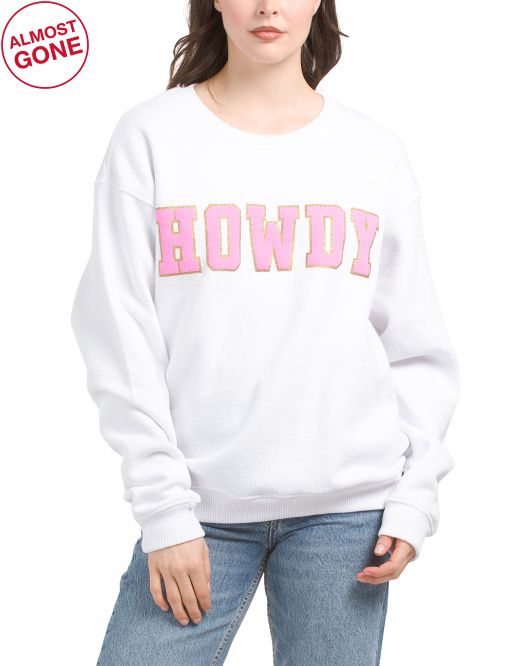 Howdy Chenille Sweatshirt | TJ Maxx