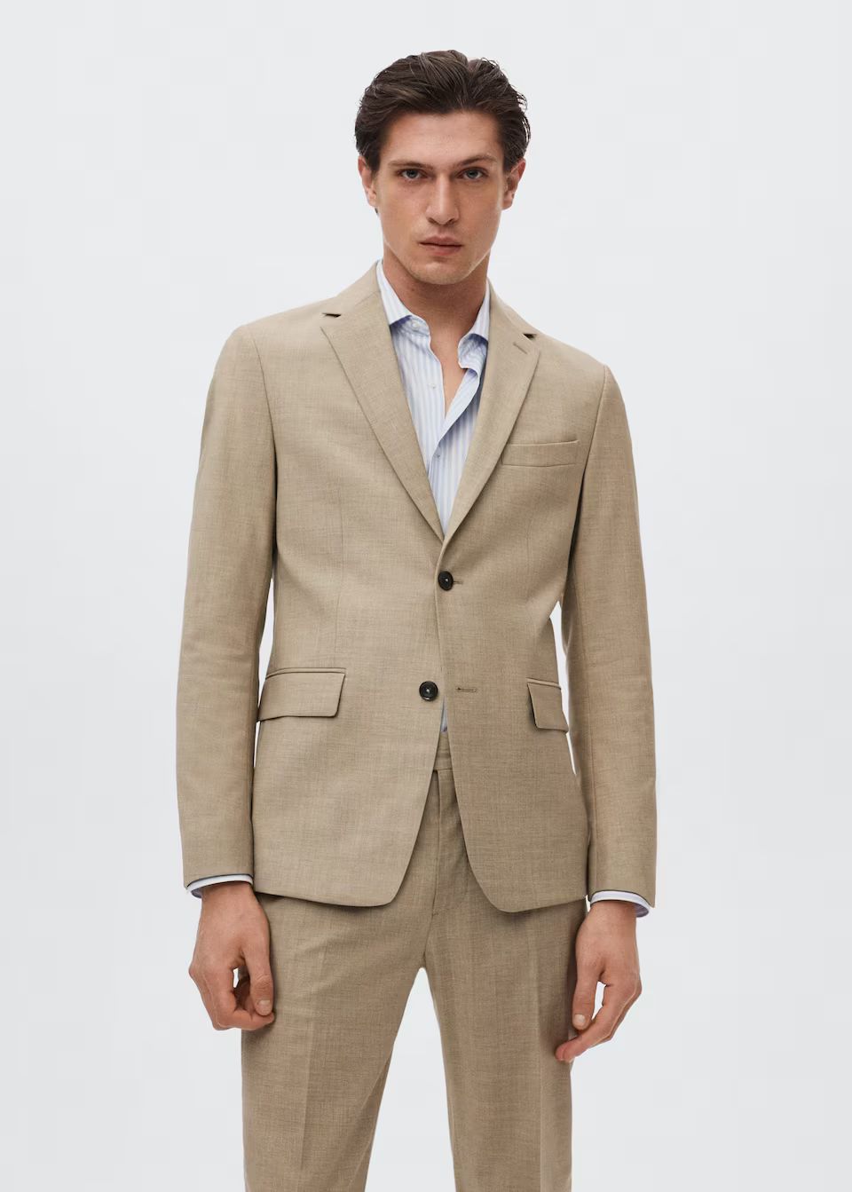 Slim fit wool suit blazer | MANGO (US)