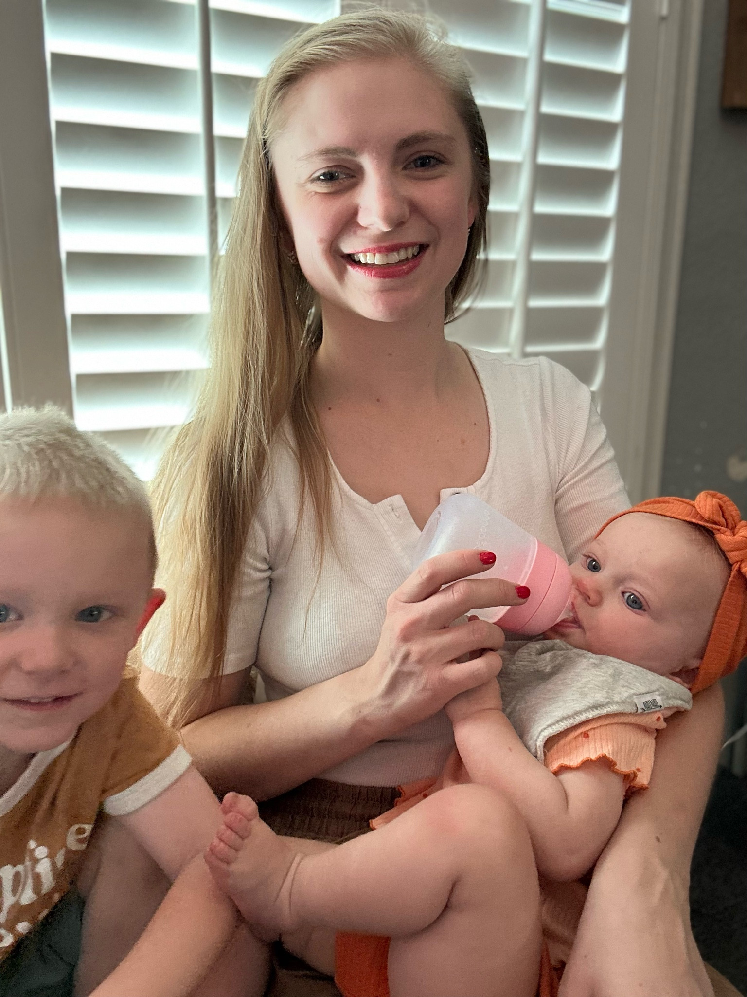 when @nanobebe reached out about trying their “The Flexy Silicone Bottle” with Felicity I was intrigued.  #ad Their high-quality, ultra-soft silicone features mom-like softness so little ones easily transition between breast and bottle. It also has 3 anti-colic vents and a non-collapsible design so baby keeps their natural latch. Felicity has done great with these! We chose the 9oz bottles, but they also come in 5oz- in pink, grey, or teal.🩵


#LTKbaby #LTKbump #LTKkids