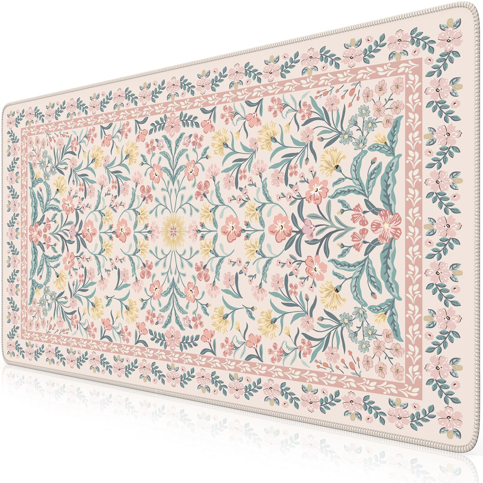 HAOCOO Desk Matt for Desktop, Cute Desktop Pad for Keyboard and Mouse,Non-Slip Pink Keyboard Mat ... | Amazon (US)