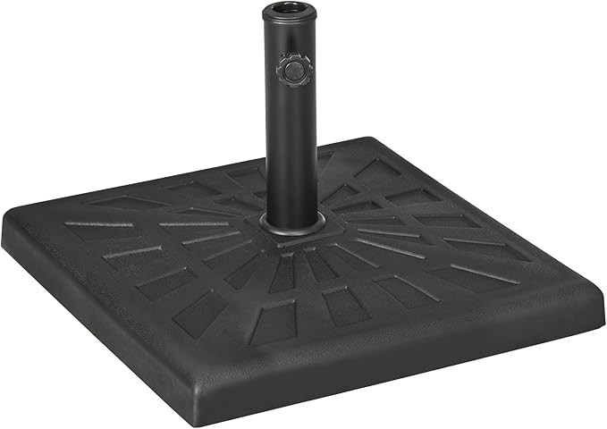 Outsunny 42lbs Resin Patio Umbrella Base, 20" Square Outdoor Umbrella Stand Holder for Parasol Po... | Amazon (US)