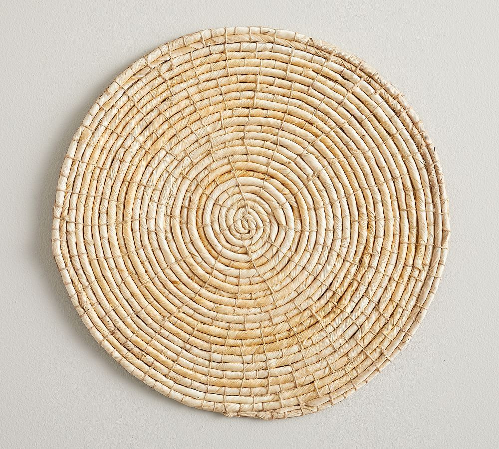 Wynne Coil Handwoven Abaca Charger Plate | Pottery Barn (US)