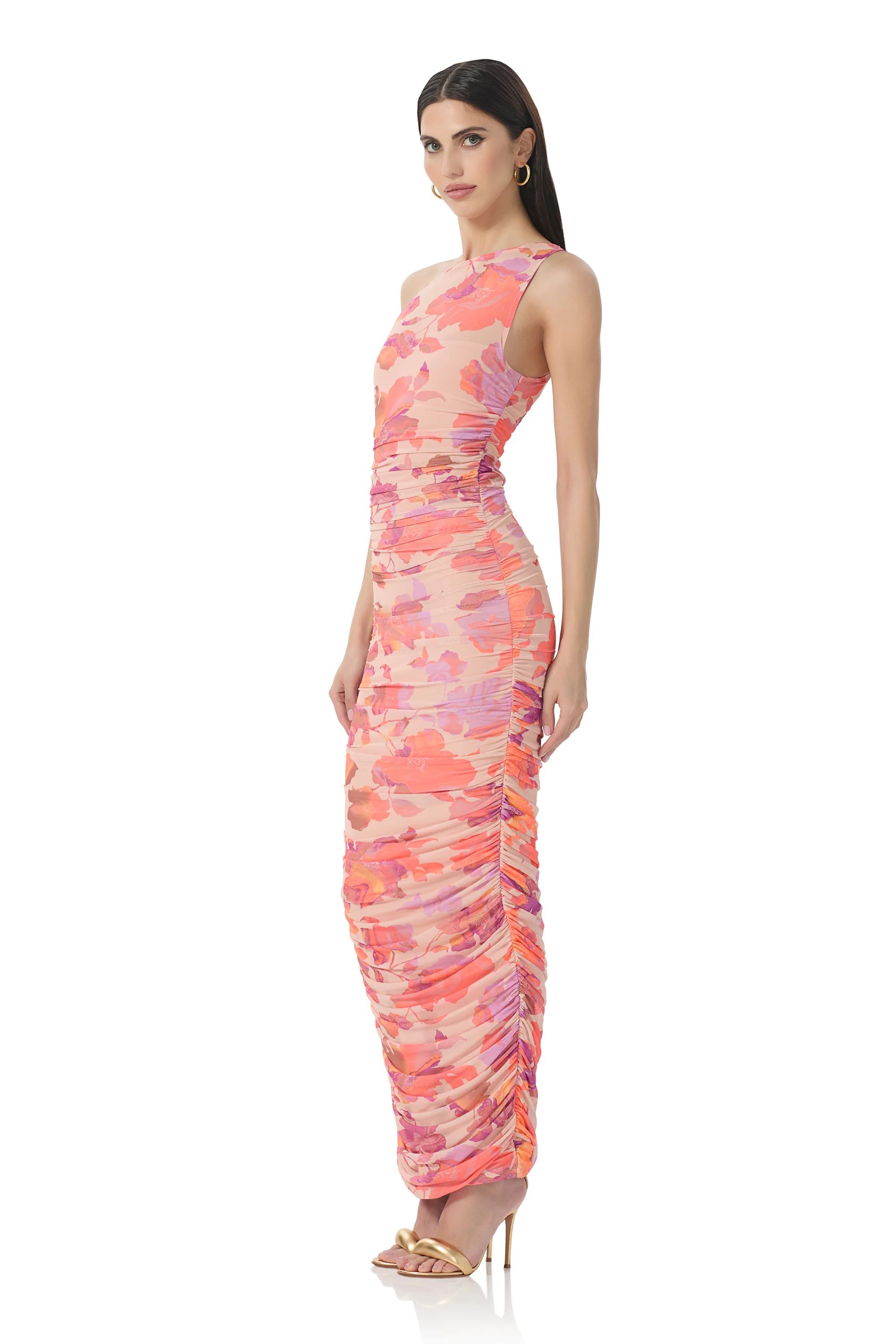 Biona Dress - Nude Marble Floral | ShopAFRM