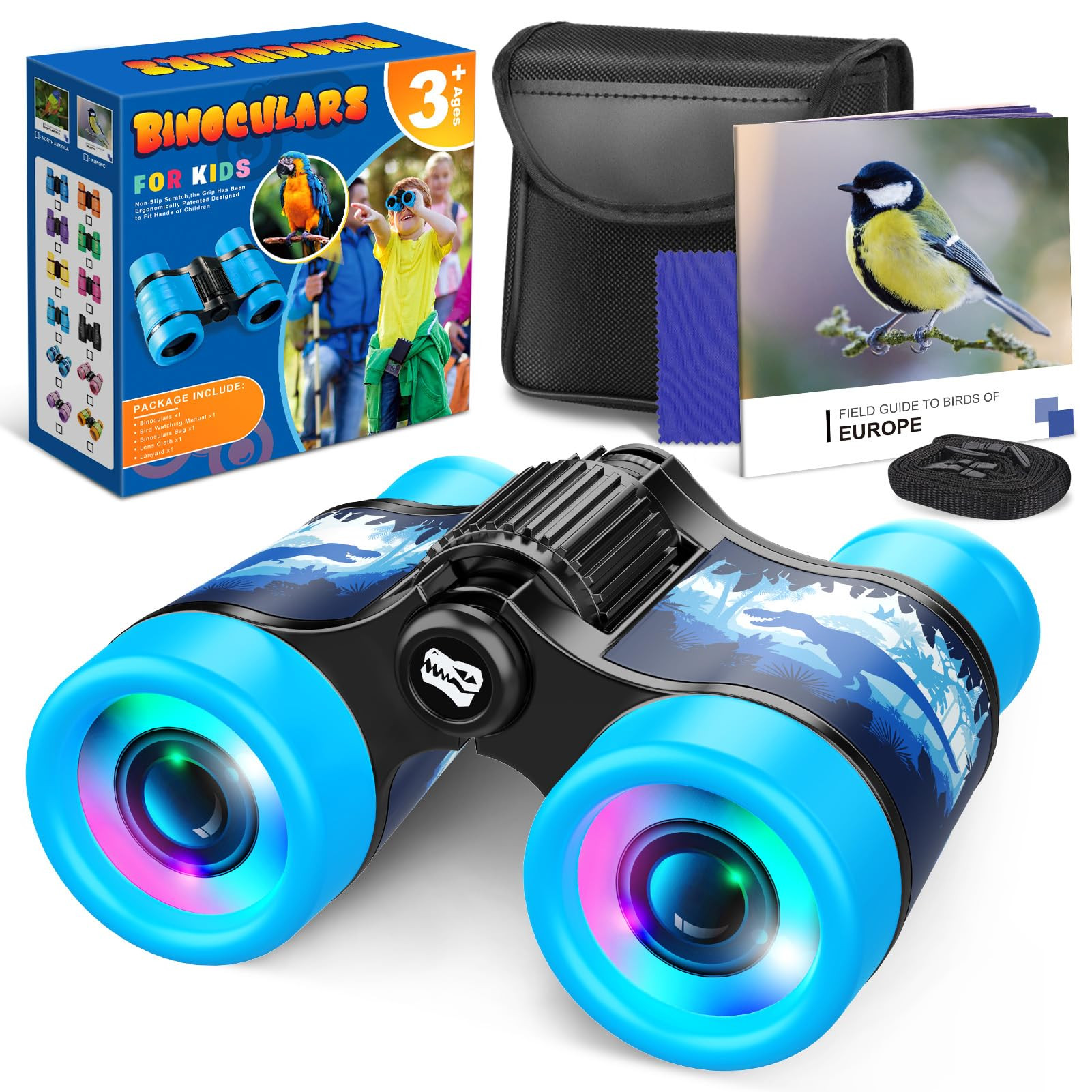 Dinosaurs Binoculars Kids Toys for 3-9 Year Old Boys, 4x30, Foldable, Educational Learning, Outdo... | Amazon (UK)