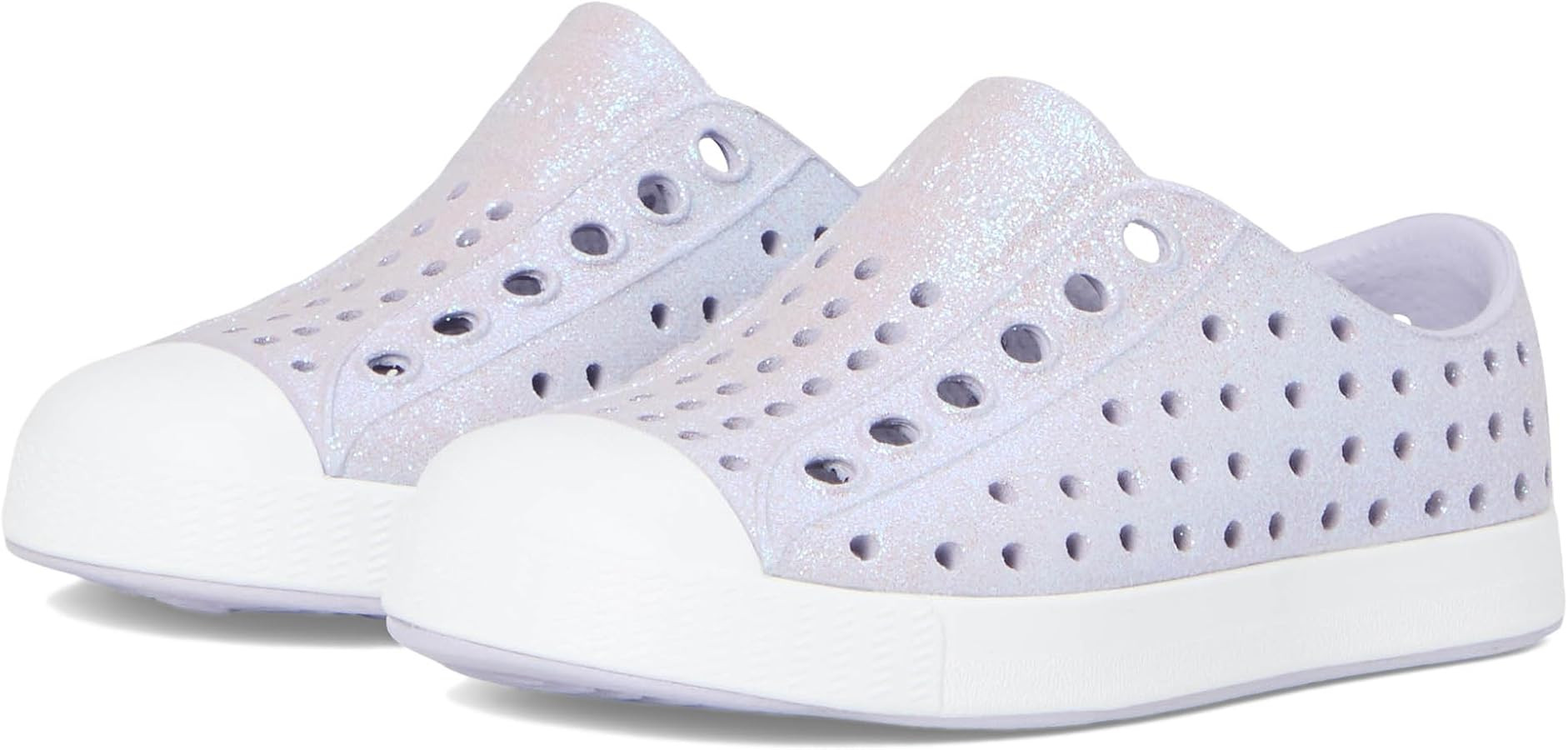 Amazon.com | Native Shoes Kids Jefferson Bio (Toddler) Sneaker, Barely Pink Bling/Shell White, 8 ... | Amazon (US)