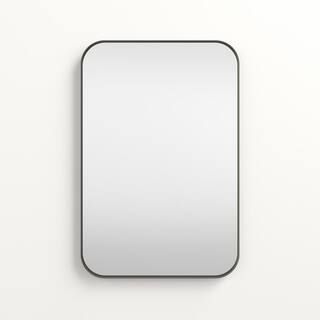 20 in. W x 30 in. H Small Rectangular Metal Framed Wall Bathroom Vanity Mirror in Bronze | The Home Depot