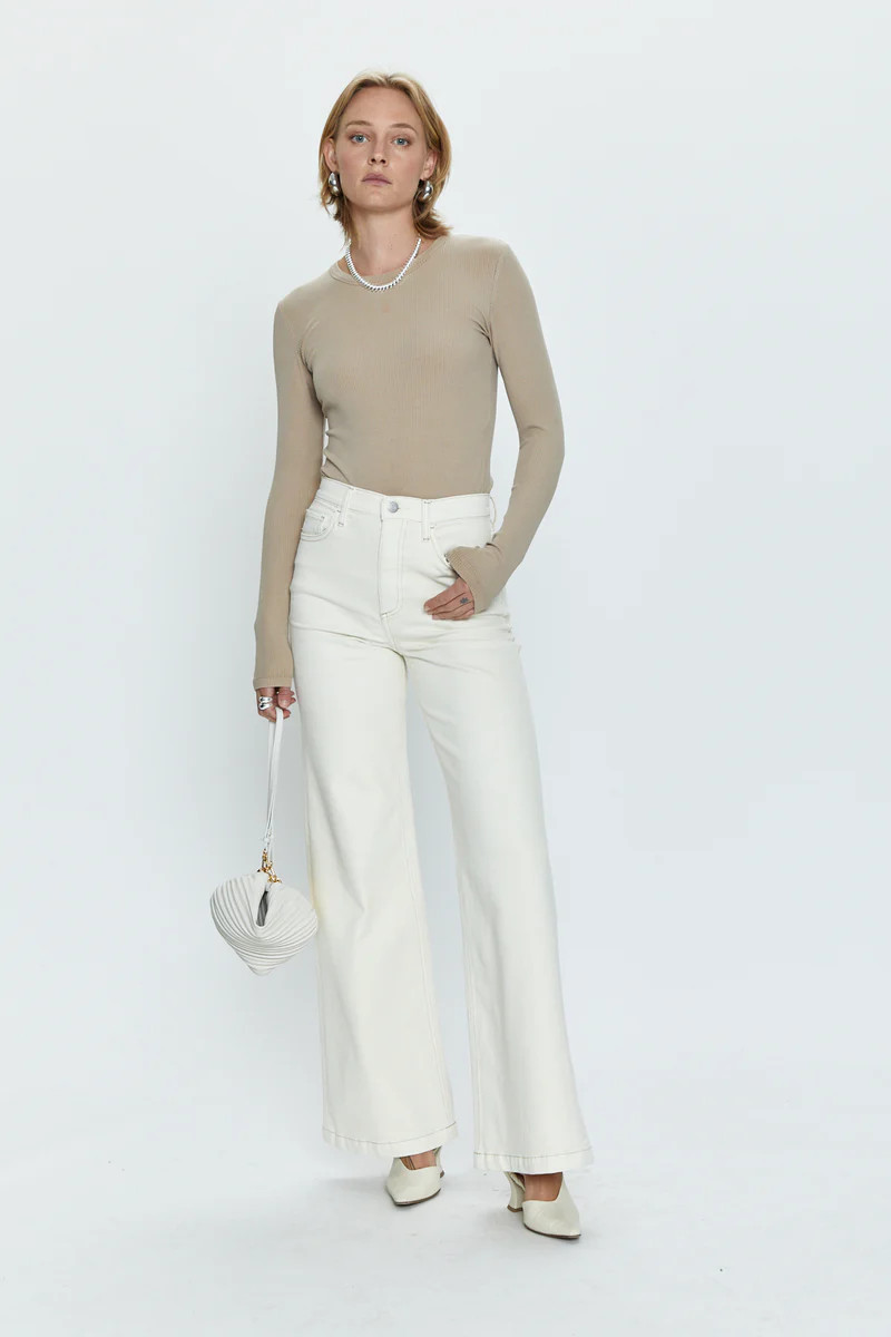 Lana High Rise Ultra Wide Leg - Ecru | Pistola Denim