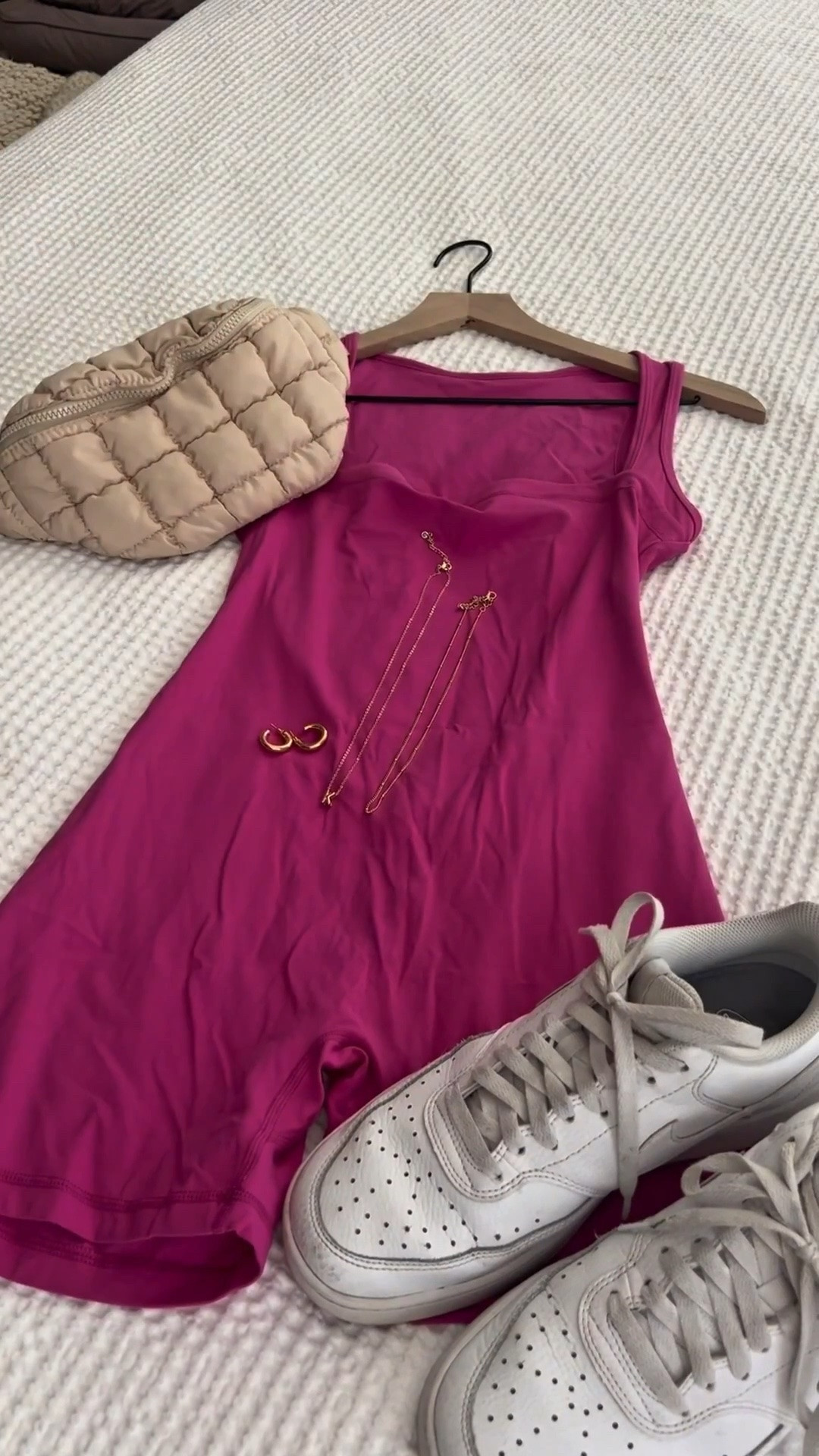 Soft pink, easy energy 🩷✨

The kind of outfit that makes getting ready feel effortless one piece, white sneakers, and just a few gold details to pull it all together. Comfy enough for errands, gym days, travel, or staying in your own little flow all day 👟🧳🌞

All outfit details linked here 🌸

#LTKStyle #LTKFinds #LTKFashion #athleisure #softstyle #everydayoutfit #sportyluxe #casualchic #pinkoutfit #errandstyle #traveloutfit #comfystyle #minimalstyle #sneakerstyle

#LTKActive #LTKTravel #LTKSaleAlert