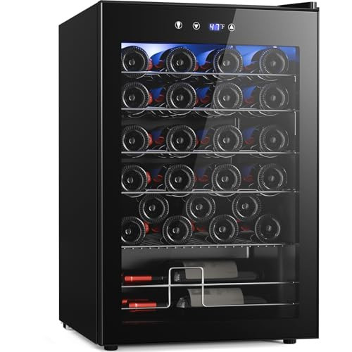 Antarctic Star Wine Cooler Refrigerator, Freestanding Wine Fridge with Adjust Temperature（32°F- 61°F）, 4.5 Cu.Ft Mini Fridge for home/bar/office, Black | Amazon (US)