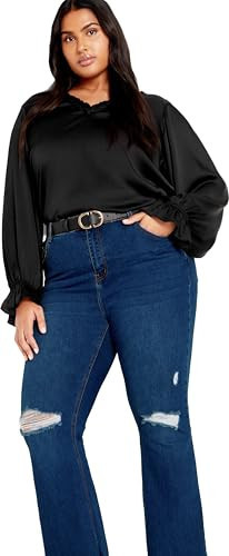 City Chic Women's Plus Size Jean - Asha Letitia Dark Denim | Amazon (US)