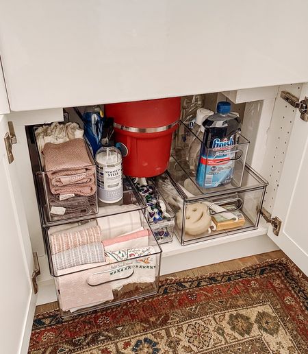 Organize that tricky under-the-kitchen-sink area.

#LTKhome #LTKfamily #LTKfindsunder50
