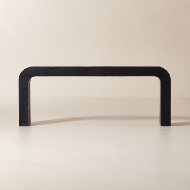 Crescent 80" Black Resin Console Table | CB2
