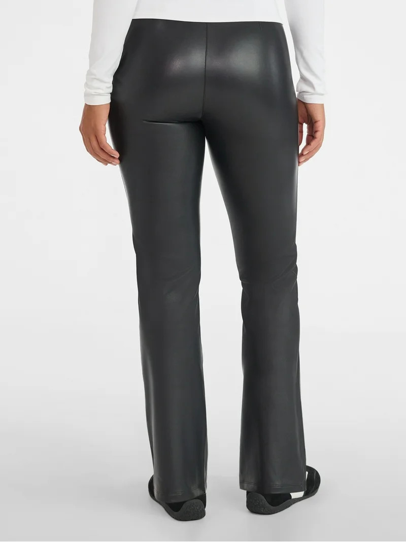 Avia Women's Faux Leather Flare Pant, Sizes XS-XXXL | Walmart (US)