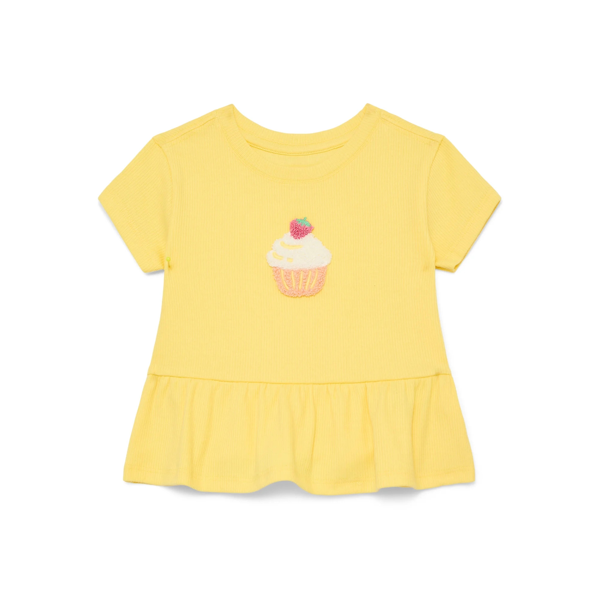 Wonder Nation Baby Girl Peplum Tee, Sizes 0-24 Months | Walmart (US)