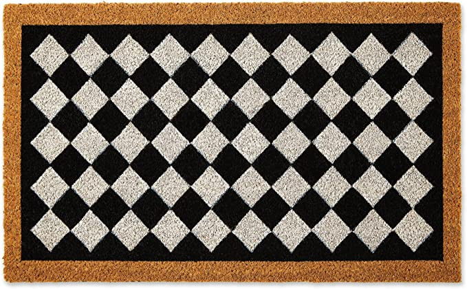 DII Natural Coir Geometric Modern Outdoor Door Mat, Front Porch D\u00e9cor, 17x29, Harlequin | Amazon (US)