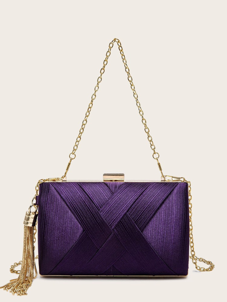 Mini Tassel Decor Chain Box Bag | SHEIN