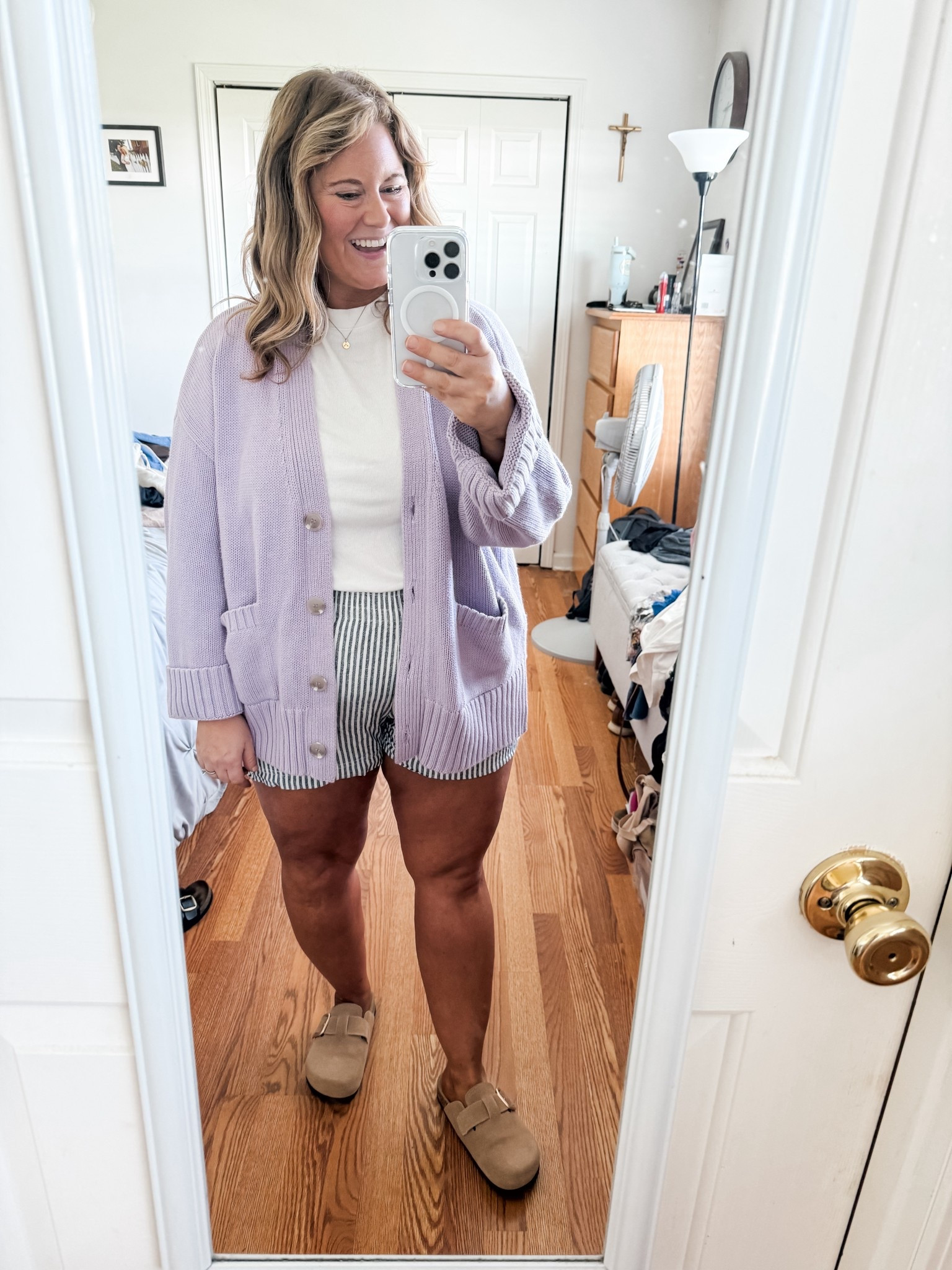 Wearing an XL in my sweater and tee 
 and a large in my shorts. 

#LTKFindsUnder50 #LTKSeasonal #LTKMidsize