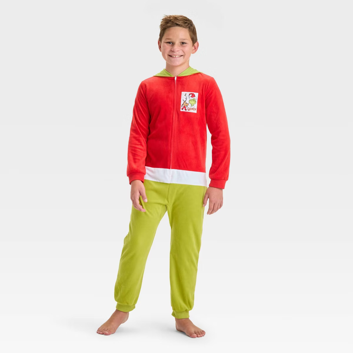 Boys' The Grinch Christmas Union Suit - Green | Target