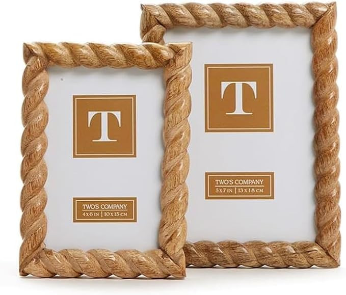 Two's Company Set Of 2 Hand-Carved Twist Photo Frame | Amazon (US)