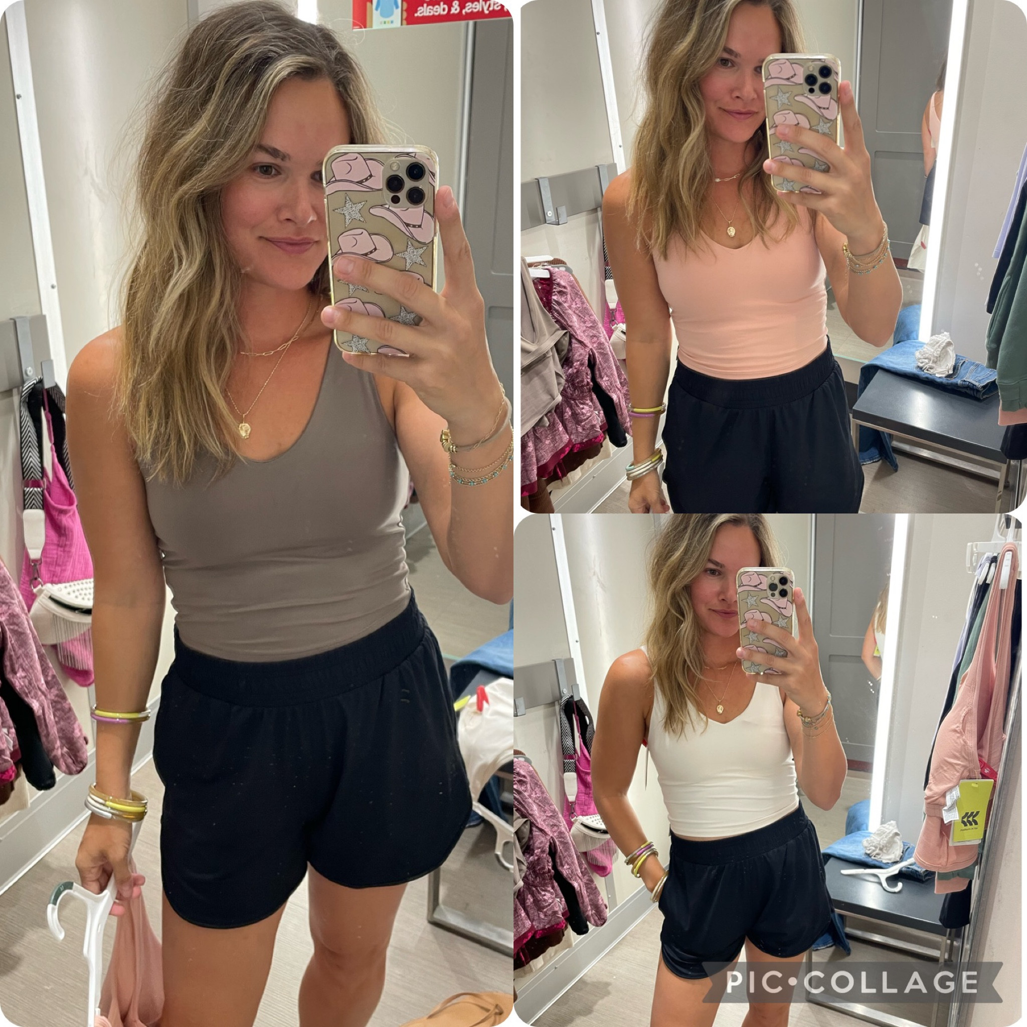 . So glad target brought back these tops. Built in padding love the V so many pretty colors. In a M   Definitely wear with high waisted bottoms ✨ 
.
#target #targetfashion #targetfinds #sharemytargetstyle #lookalike #lulu #workoutclothes 

#LTKsalealert #LTKfitness #LTKfindsunder50