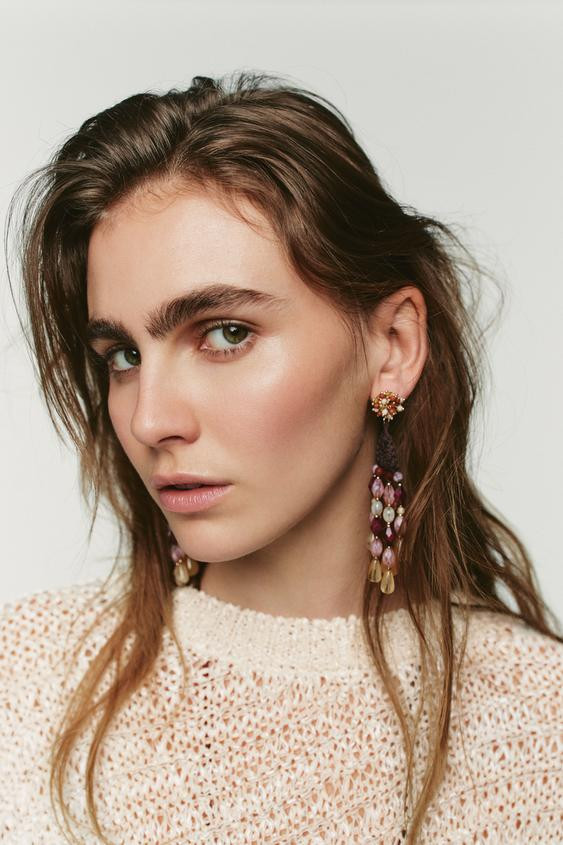BEADED CROCHET EARRINGS | Zara US