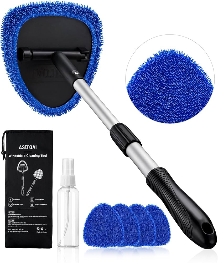 AstroAI 21" Extra-Long Windshield Cleaner Tool & Car Interior Detailing Kit | Amazon (US)