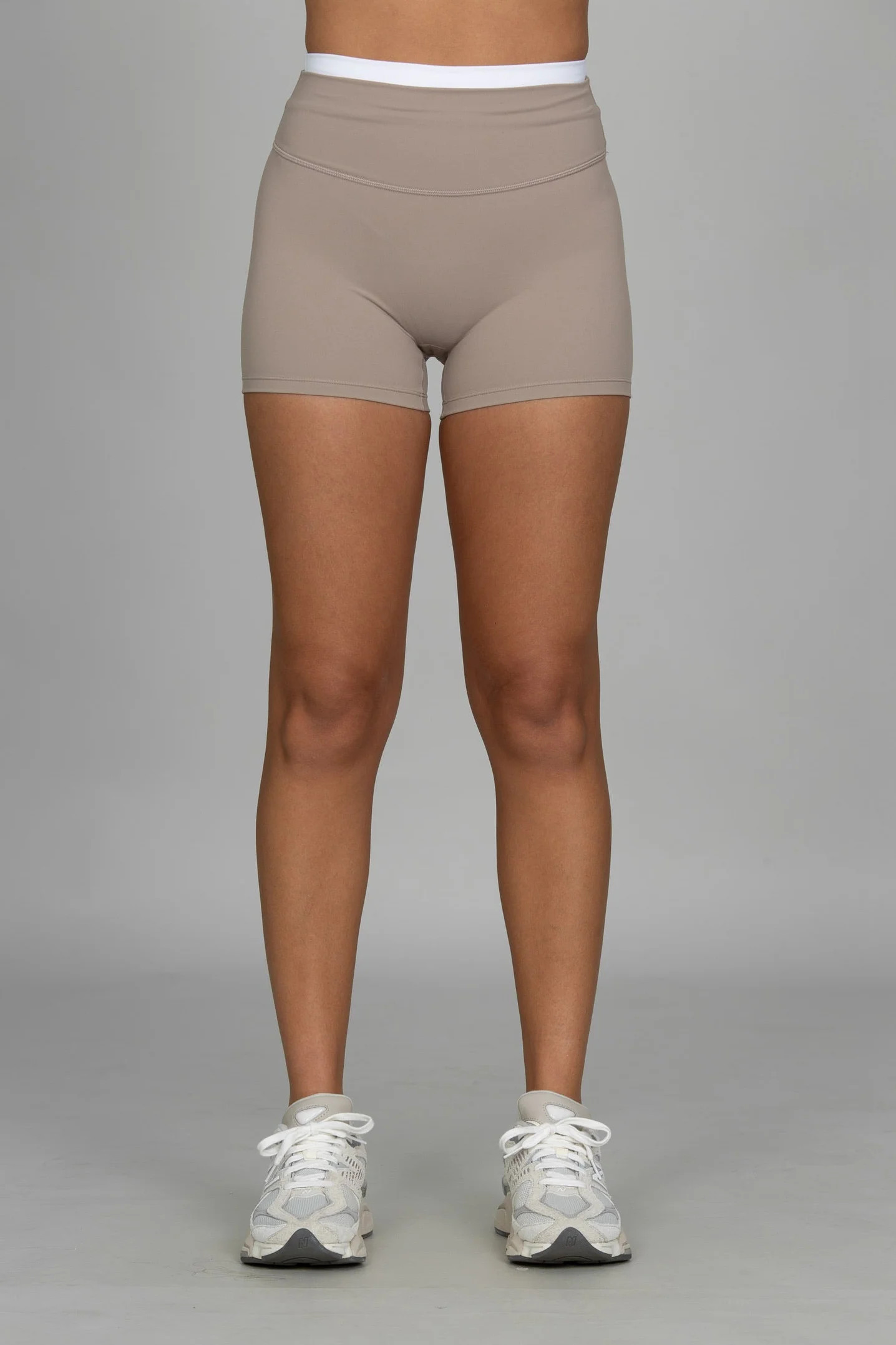 Taupe Double Waist StrydeForm Short | Gold Hinge