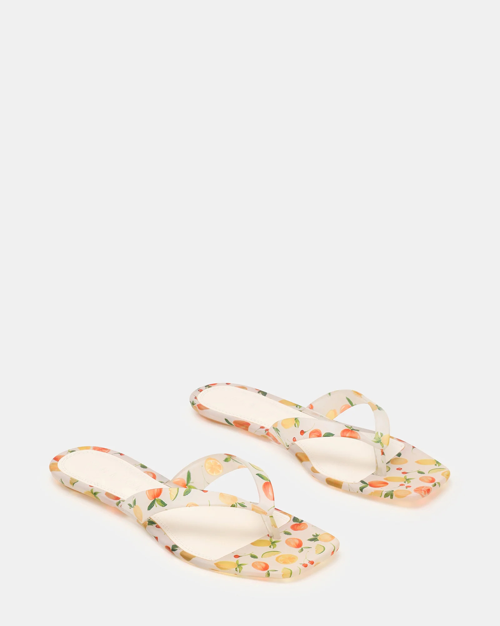 TRELLA Jelly Citrus Square-Toe Thong Women's Sandal | Steve Madden (US)