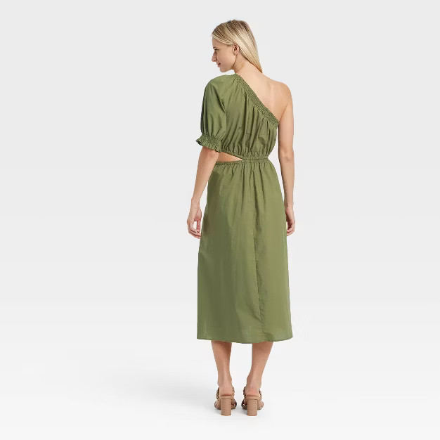 Women's Puff Short Sleeve Cut Out Dress - Who What Wear™ | Target