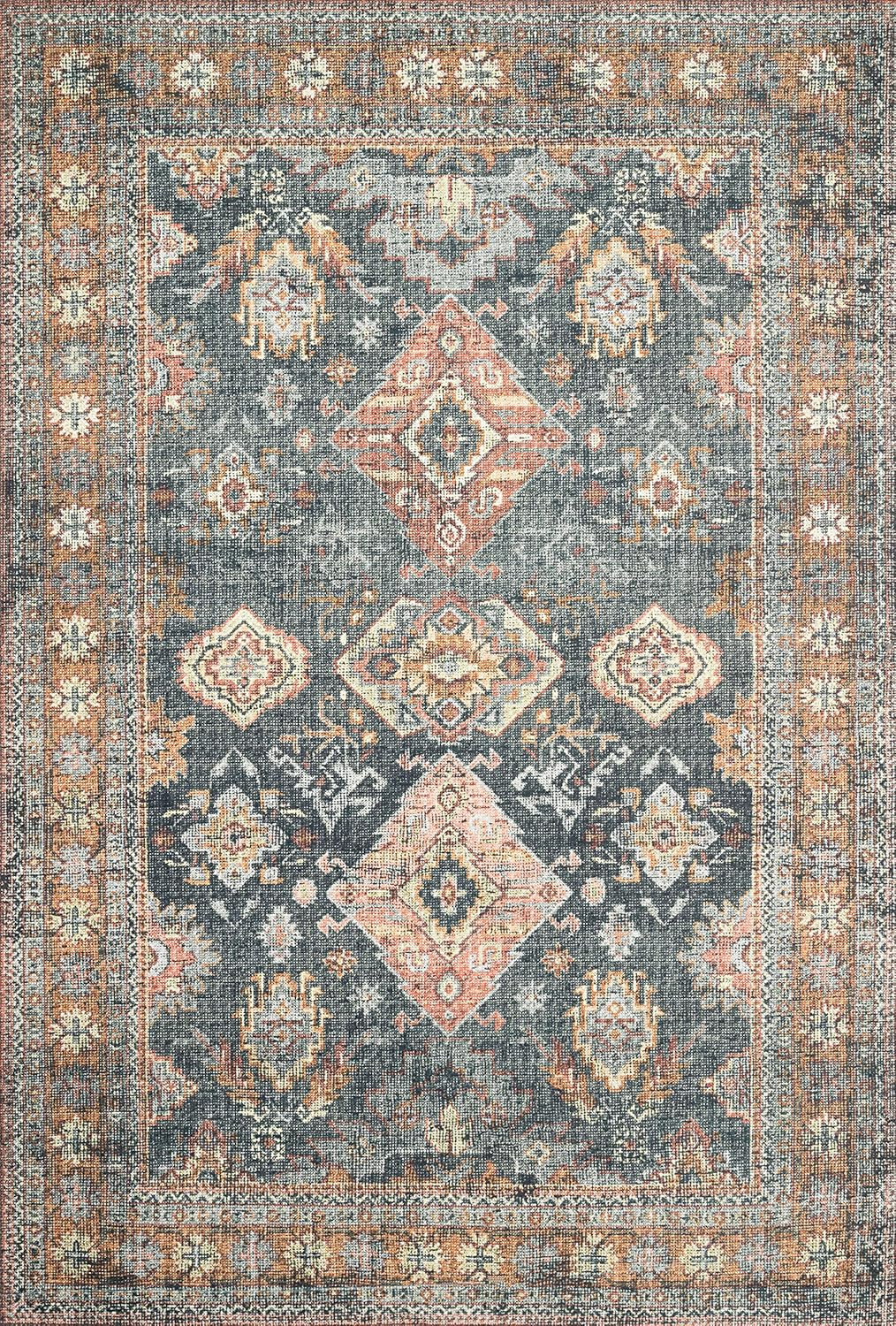Loloi II Skye Collection SKY-10 Sea / Rust, Traditional 7'-6" x 9'-6" Area Rug | Amazon (US)